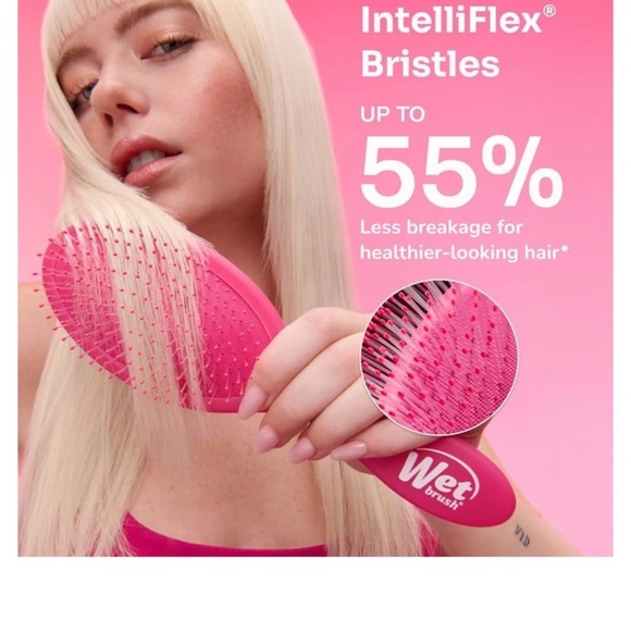 Wet Brush® Speed Dry® Hair Brush Metallic Marble Silver - Picture 4 of 4